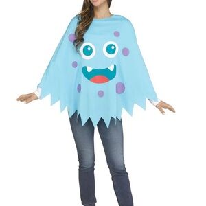 Fun world blue monster Poncho. NWT one size